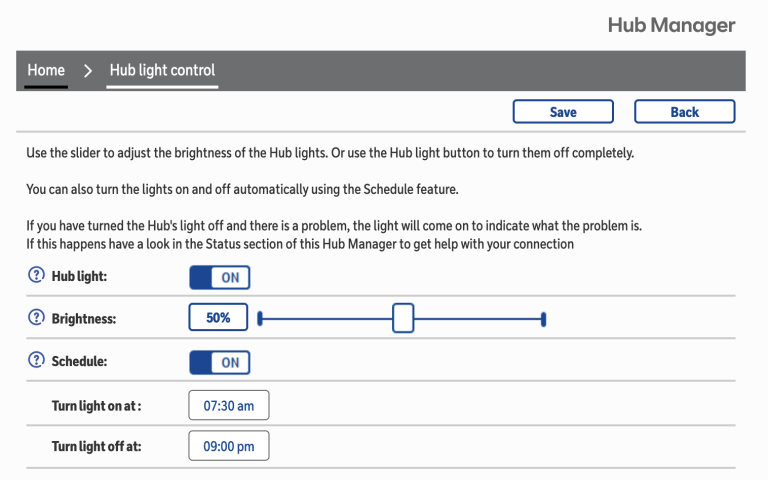 BT Smart Hub Settings